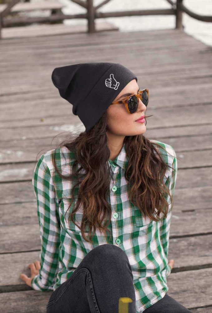 Imthatguy Double Sided Beanie Black