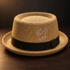 Beige Pork Pie Hat
